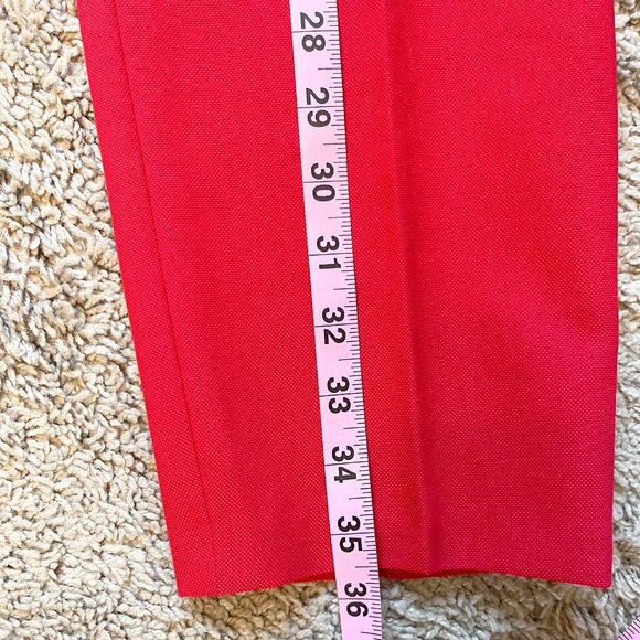 Phillip Lim 3.1 Cherry Red Flat Front Mid Rise Trouser Sz 6 - Picture 11 of 11